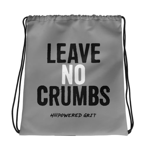 NO CRUMBS Drawstring bag (grey)