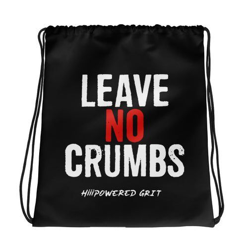 NO CRUMBS Drawstring bag (black)