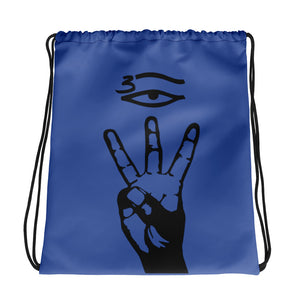 NO CRUMBS Drawstring bag (blue)