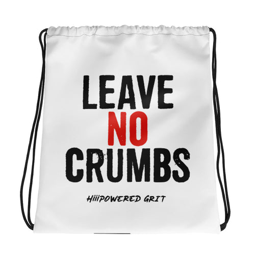 NO CRUMBS Drawstring bag (white)